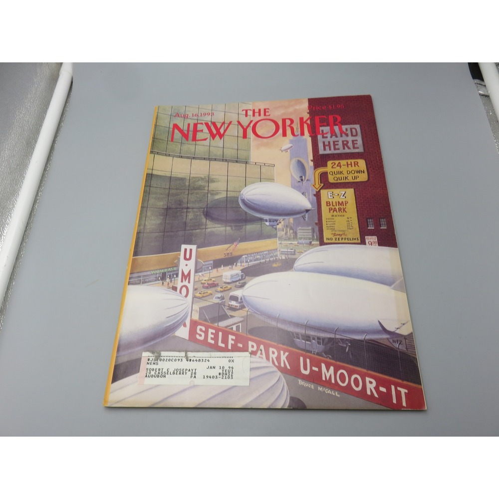 The New Yorker Magazine August 16 1993 Bruce McCall Blimp Cover Ford Taurus Ad